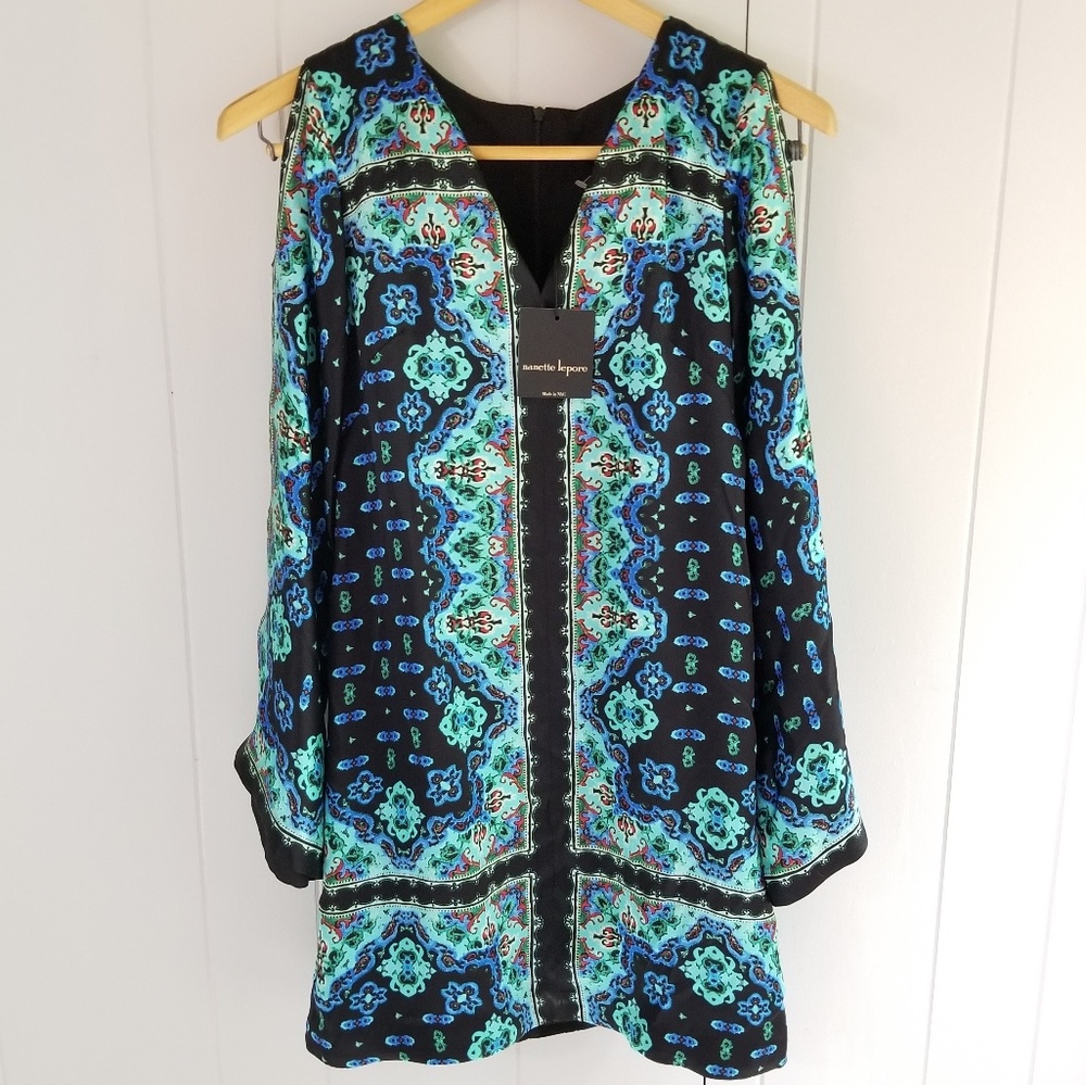 Nanette Lapore Geometric Cut Out Shift Dress Sz 0